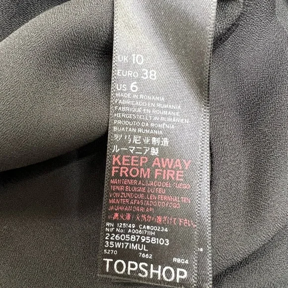 TopShop Metallic Snakeskin Print Belted Dress Size 6 - Picture 7 of 10